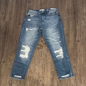 KanCan | Distressed Mom Jeans, 11 (29 in.)